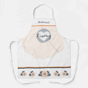 Delantal Pastel Peach Boda Apron