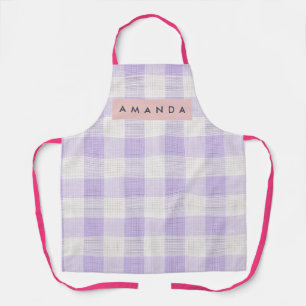 Delantal Pastel Personalizado de Cuadros de Cuadros de Lava