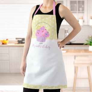 Delantal Pastel rosa dulce Pastel de panadería Personalizad