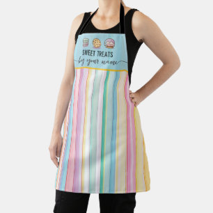 Delantal Pastel Stripes Panadería Personalizada