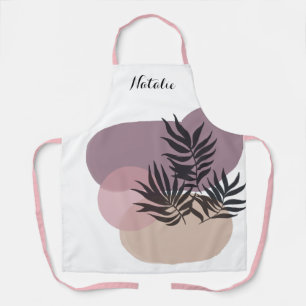 Delantal Pastel suave Resumen Apron Tropical Blanco