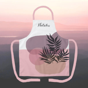 Delantal Pastel suave Resumen Apron Tropical Rosa