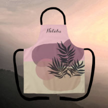 Pastel suave Resumen Tan Pink Apron Tropical