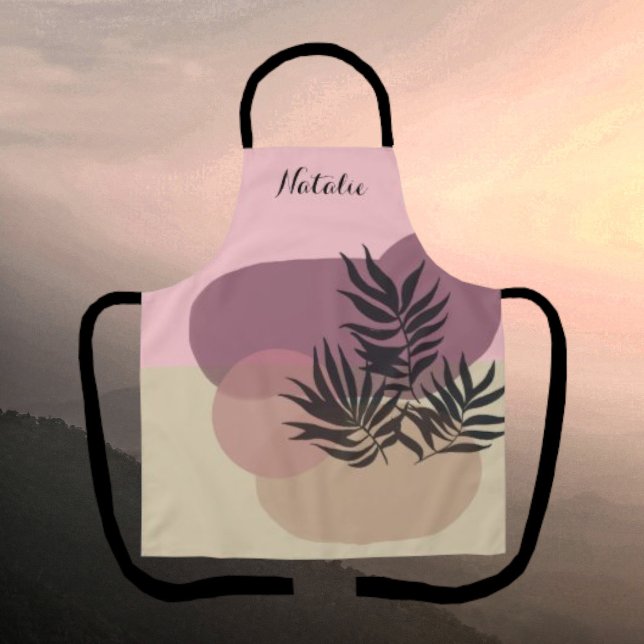 Delantal Pastel suave Resumen Tan Pink Apron Tropical (Subido por el creador)