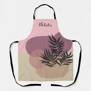 Delantal Pastel suave Resumen Tan Pink Apron Tropical