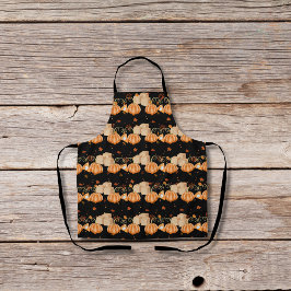 Delantal Pasteles de calabaza y cubos de azúcar marrón negr