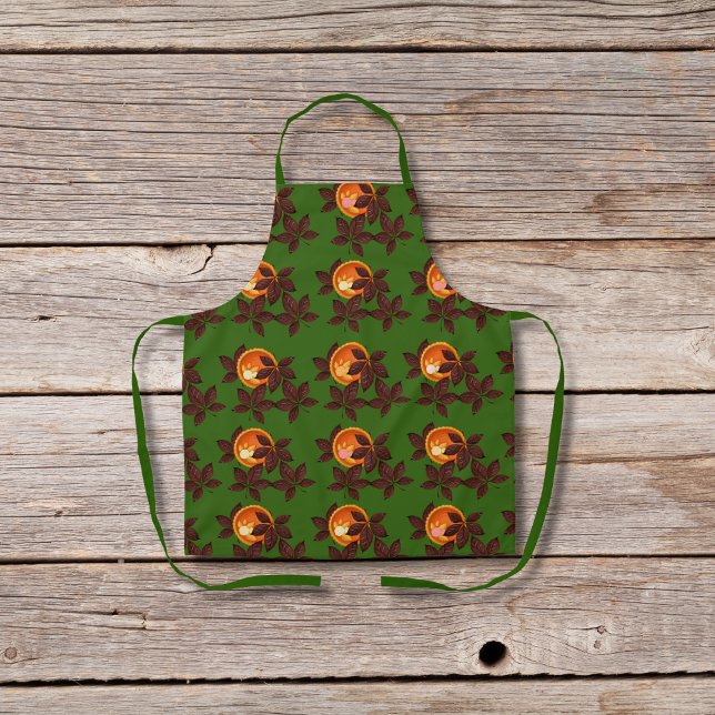 Delantal Pasteles de calabaza y hojas de chocolate verdes (Subido por el creador)