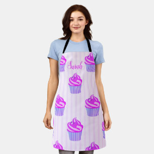Delantal Pasteles de la Copa Rosa de Dulce