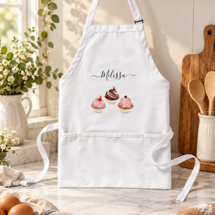 Delantal Pastelito de Cumpleaños con Nombre Personalizado P