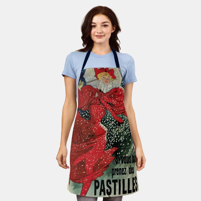 Delantal Pastillas para la tos Geraudel Vintage Art Nouveau (Gastado)