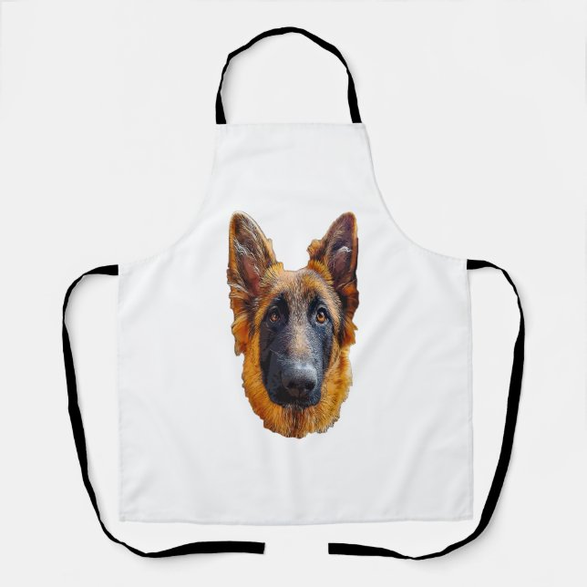 Delantal Pastor Alemán Cute Perro Cachorro LSC (Anverso)