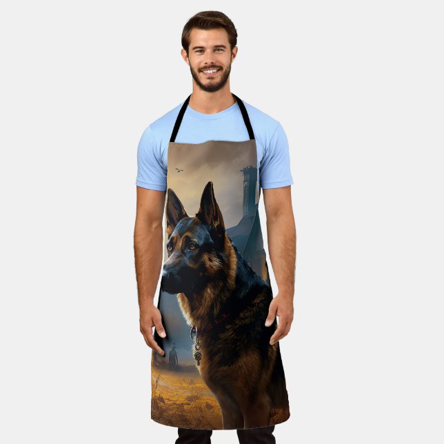 Delantal Pastor Alemán de Halloween Espantoso (Gastado)