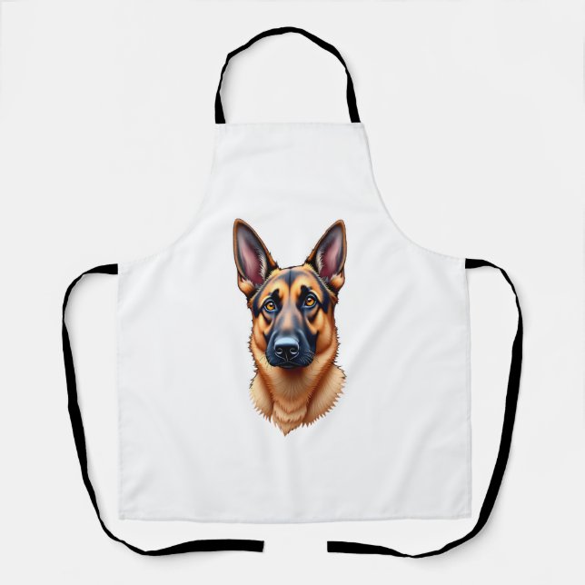 Delantal Pastor Alemán Perro Cachorro Adorable (3) (Anverso)
