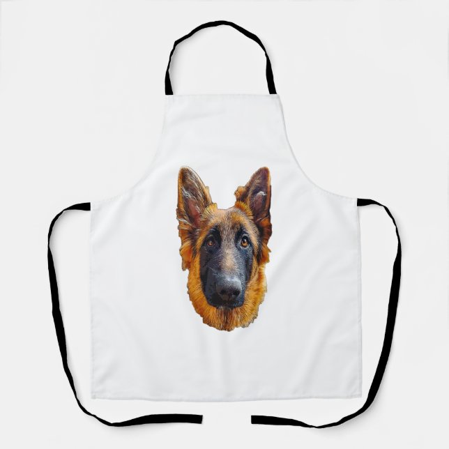Delantal Pastor alemán perro de cachorro (Anverso)