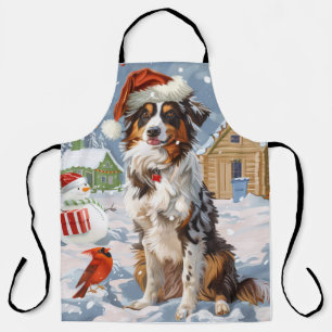 Delantal Pastor Australiano Navidad Invierno Maravilla de N
