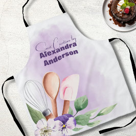 Delantal Pastoral Chef Baking Utensiers Morple Watercolor
