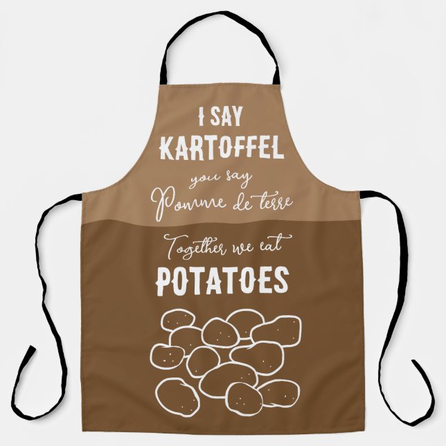 Delantal Patatas pomme de terre kartoffel diversión (Anverso)