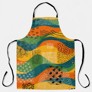 Delantal Patchwork de moda: Undulating Abstract Art