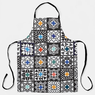 Delantal Patchwork Maori: Diseño de Alfombras Étnicas.