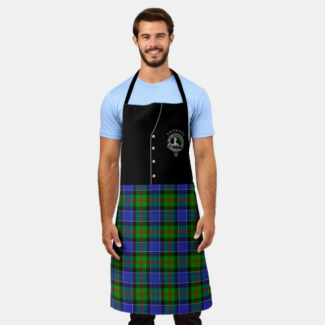 Delantal Paterson Clan Badge & Tartan Kilt Apron (Gastado)