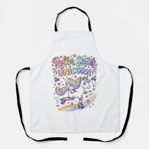Delantal Patines de rodillos unicornio Pegatina juguetona d
