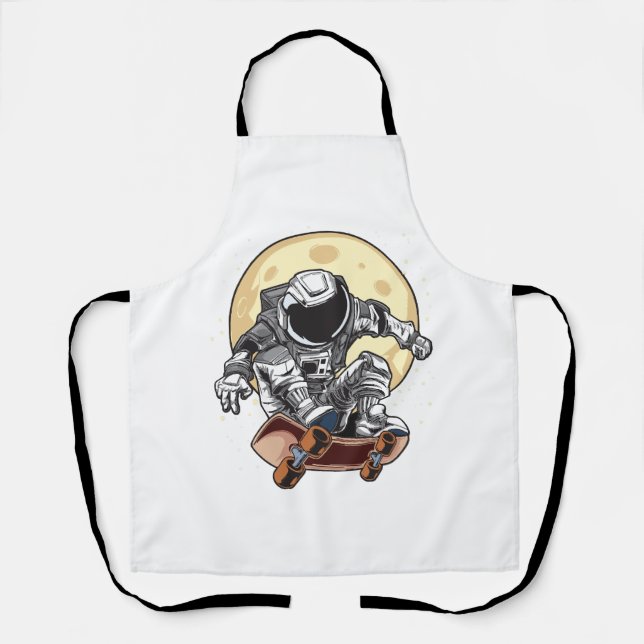 Delantal Patineta Astronauta (Anverso)