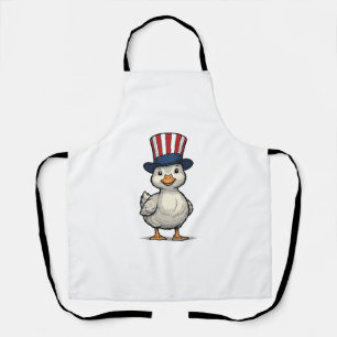 Delantal Patito Patriótico Camiseta Vintage 4 de Julio Dise