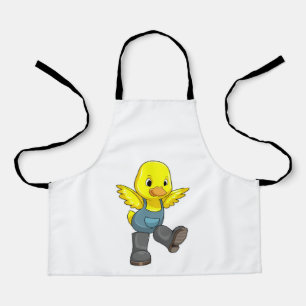 Delantal Pato como granjero con botas