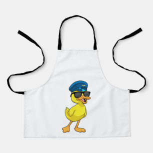 Delantal Pato como piloto con gorra piloto