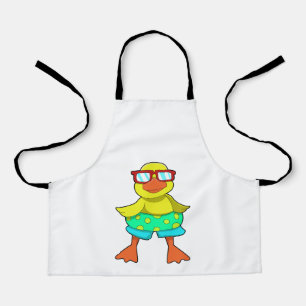 Delantal Pato con anillo de natación y gafas de sol