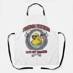 Delantal Pato de la Libertad Humor Patriótico Vintage