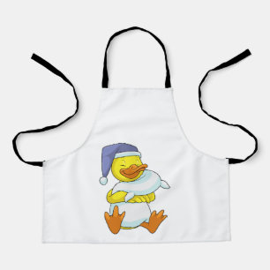 Delantal Pato durmiendo con gorra nocturna