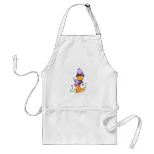 Delantal Pato Personalizado malva y chiquito