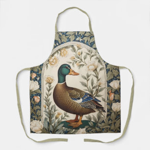 Delantal Pato Real Elegante Inspirado en William Morris