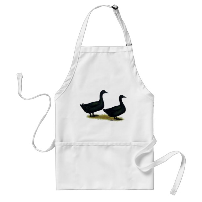 Delantal Patos:  Cayugas negro (Frente)