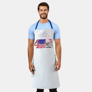 Delantal Patriota de diseño de bandera de EEUU de BBQ Grill