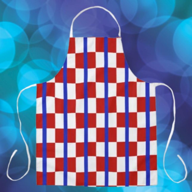 Delantal Patriotic Checkerboard Kitchen Apron (Subido por el creador)