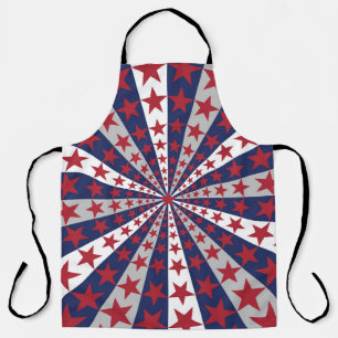 Delantal Patriotic Sunburst: Obra de arte de la bandera est