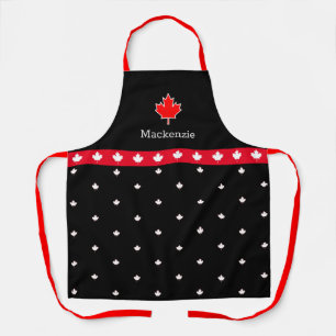 Delantal Patriótico Canadiense Chef Red and White Maple Lea