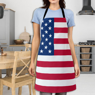 Delantal Patriótico Estados Unidos Bandera Americana Estrel