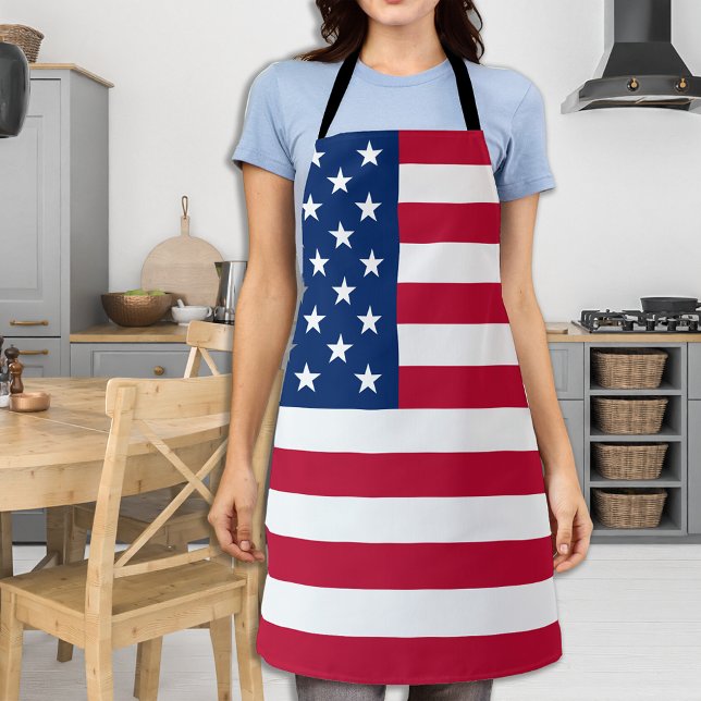 Delantal Patriótico Estados Unidos Bandera Americana Estrel (Subido por el creador)