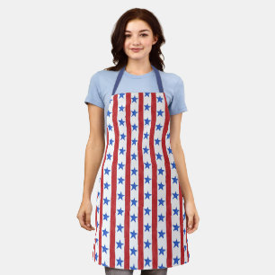 Delantal Patriótico Rojo Blanco y Azul