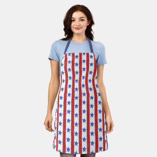 Delantal Patriótico Rojo Blanco y Azul