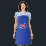 Delantal Patriótico USA – Estrellas y Onda Rojo Bl<br><div class="desc">delantal patriótico, delantal 4 de julio, delantal de cocina usa, delantal patriótico para barbacoa, delantal de la bandera americana, delantal rojo blanco azul, delantal de cocina usa, delantal para asar, cocina del día de la independencia, regalo patriótico, delantal de orgullo usa, equipo de barbacoa de verano, delantal con tema de...</div>
