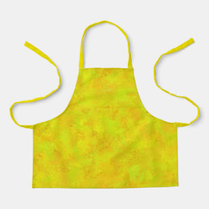 Delantal Patrón abstracto de naranja verde amarillo