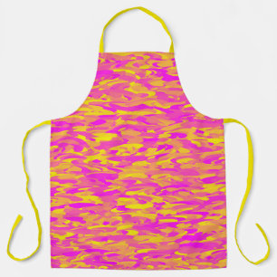 Delantal Patrón abstracto rosa amarillo naranja