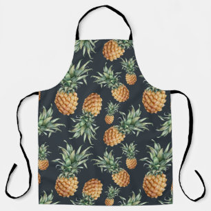 Delantal Patrón acuarela sin fisuras con piña madura. H