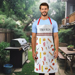Delantal Patrón acuático BBQ Grill Grilling Fumador<br><div class="desc">Este diseño se puede personalizar eligiendo la opción personalizar para añadir texto o realizar otros cambios. Si este producto tiene la opción de transferir el diseño a otro artículo, asegúrese de ajustar el diseño para que se ajuste si es necesario. Contáctame en colorflowcreations@gmail.com si deseas tener este diseño en otro...</div>
