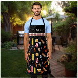 Delantal Patrón acuático BBQ Grill Grilling Smoking Apro<br><div class="desc">Este diseño se puede personalizar eligiendo la opción personalizar para añadir texto o realizar otros cambios. Si este producto tiene la opción de transferir el diseño a otro artículo, asegúrese de ajustar el diseño para que se ajuste si es necesario. Contáctame en colorflowcreations@gmail.com si deseas tener este diseño en otro...</div>