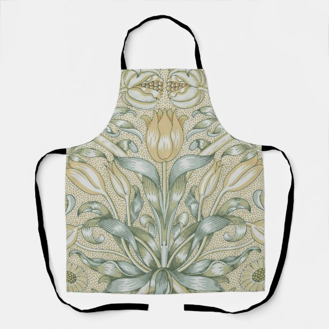Delantal Patrón Antiguo de Granada William Morris Lilio (Anverso)